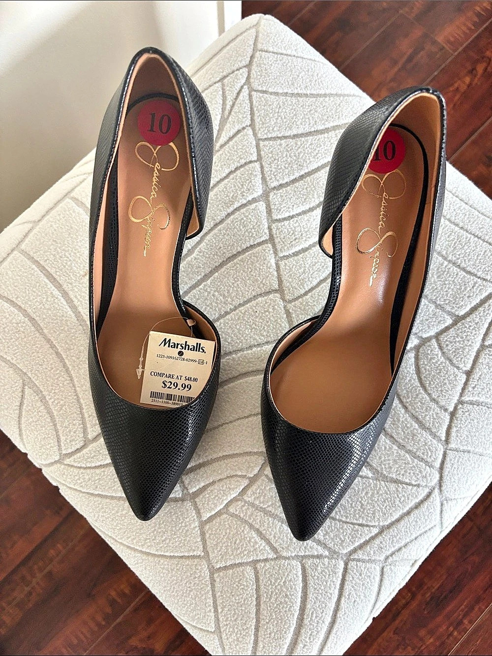 Jessica Simpson Paryn D'Orsay Pump Pointed Toe Heels Black US 10